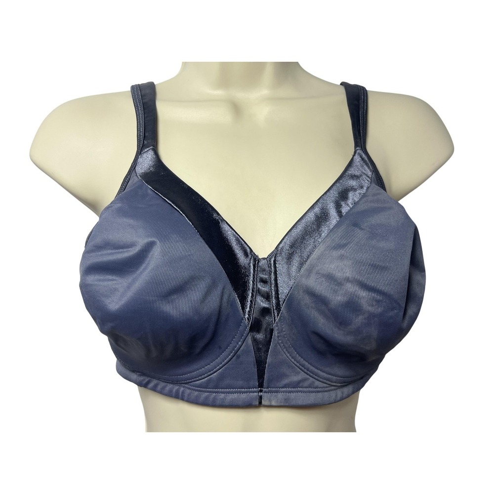 Playtex Bra Womens 38D Gray Minimizer Underwire Full Coverage Unlined Unpadded